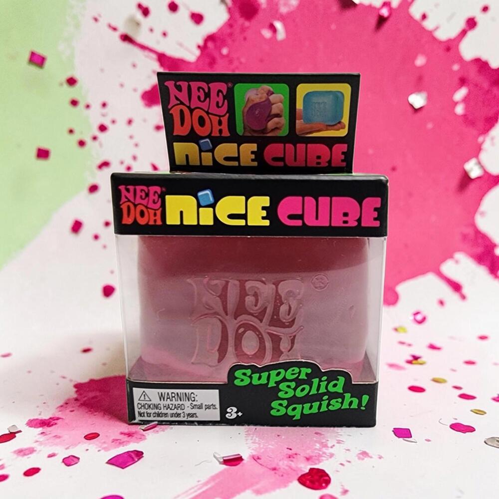 🚨🚨🚨NEE DOH NICE CUBE SUPER SOLID SQUISH TOY PINK BRAND NEW READY TO SHIP!